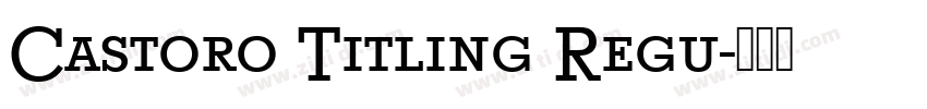 Castoro Titling Regu字体转换